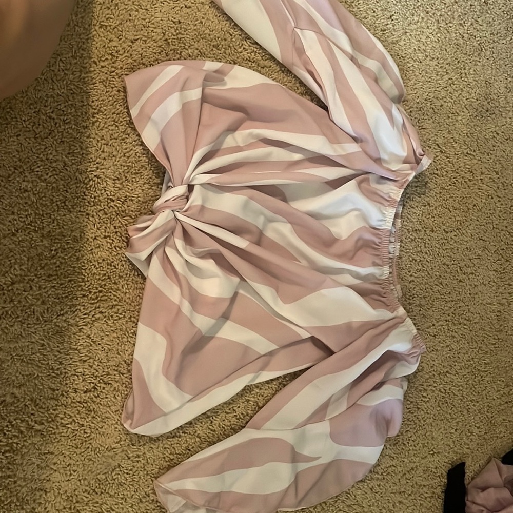 Pink and white striped shirt